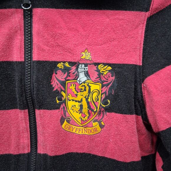 Harry Potter Gryffindor Reversible zipup hoodie Youth Small red black striped - Picture 4 of 8
